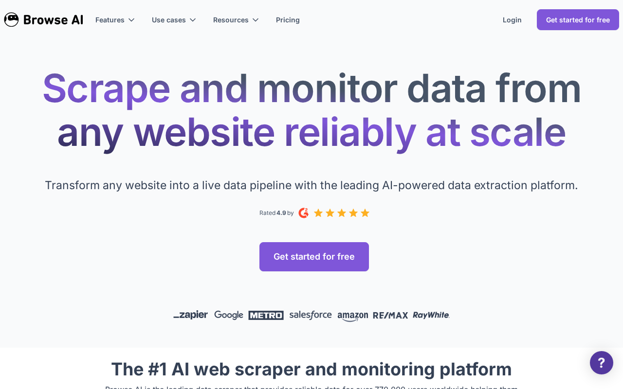 Browse AI website